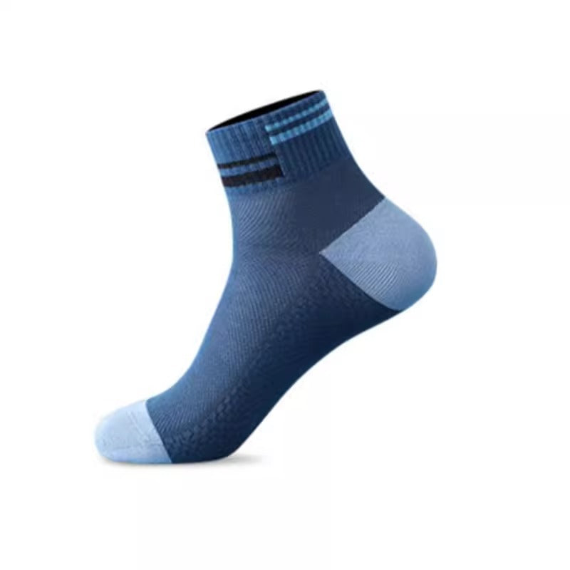 Mesh Respirant Couleur Solide Polyester Coton Court Tube Massage Pied lit Chaussettes Athlétiques