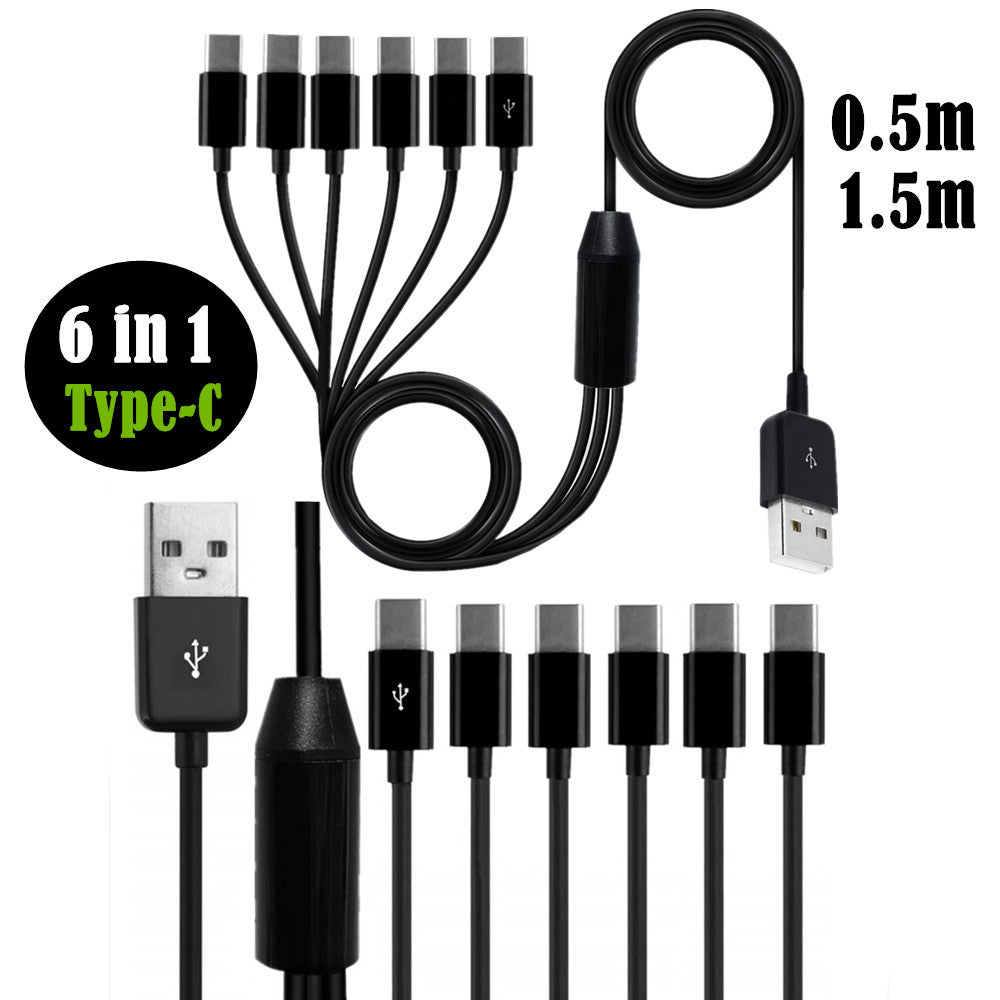 Câble de charge USB 1 à 6