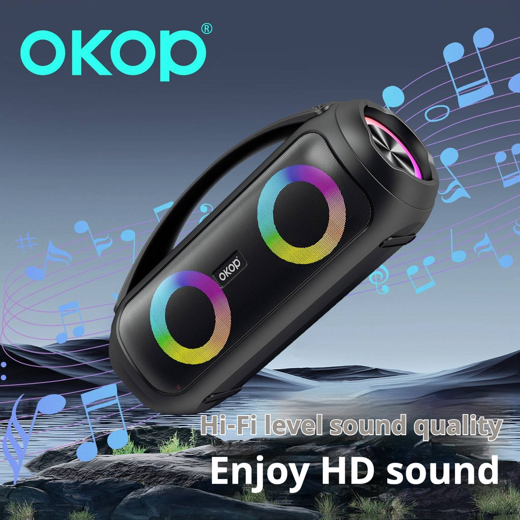 Haut-parleur Bluetooth KP-552 avec poignée portable 40W Subwoofer extérieur haute puissance parfait pour