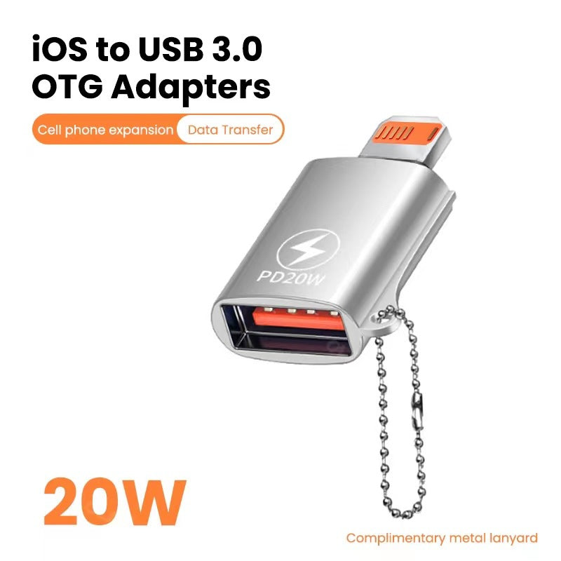 Adaptateur OTG d'extension de lecteur USB de téléphone mobile