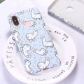 Cute Alpaca Sticker d'eau Étui téléphonique gelé