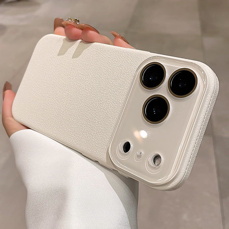 Étui de téléphone tout compris résistant aux éclaboussures avec finition lychee
