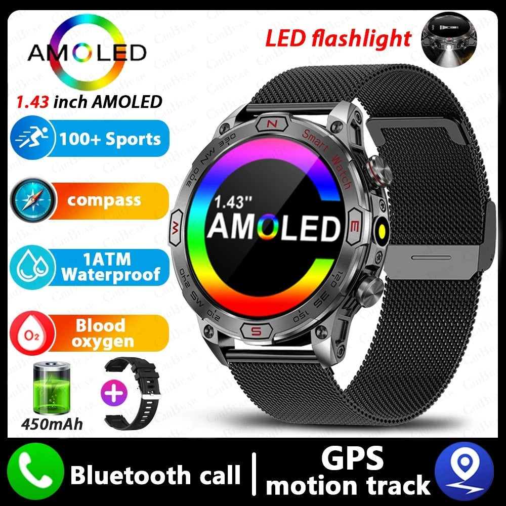 Smart Watch écran HD AMLOED Bluetooth appelant Sports Watch