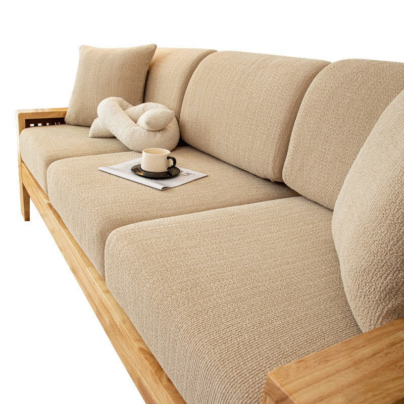 Couvercle de coussin antidérapant en bois massif tout-saison