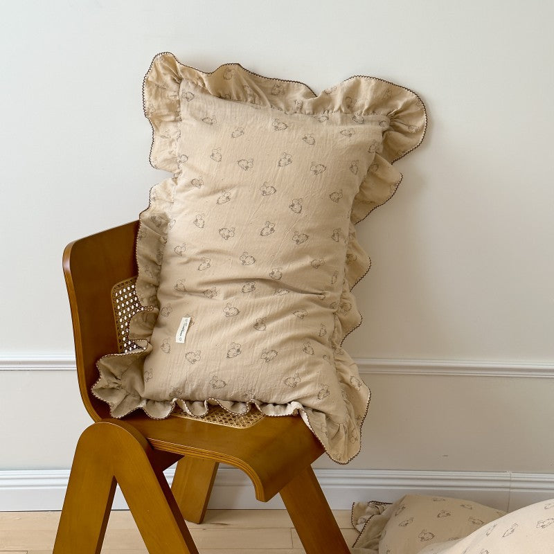Coussin en coton floral de style coréen Gauze