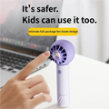 Mini ventilateur portable 3 vitesses Orange Purple USB rechargeable batterie intégrée 800-1000 mAh