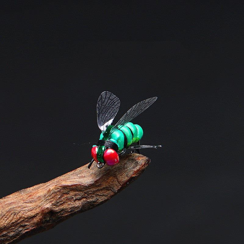 Pêche Bâton flottant Eau Bionic Fly Road Sous-bâton Bâton mouche Insecte faux Bâton artificiel