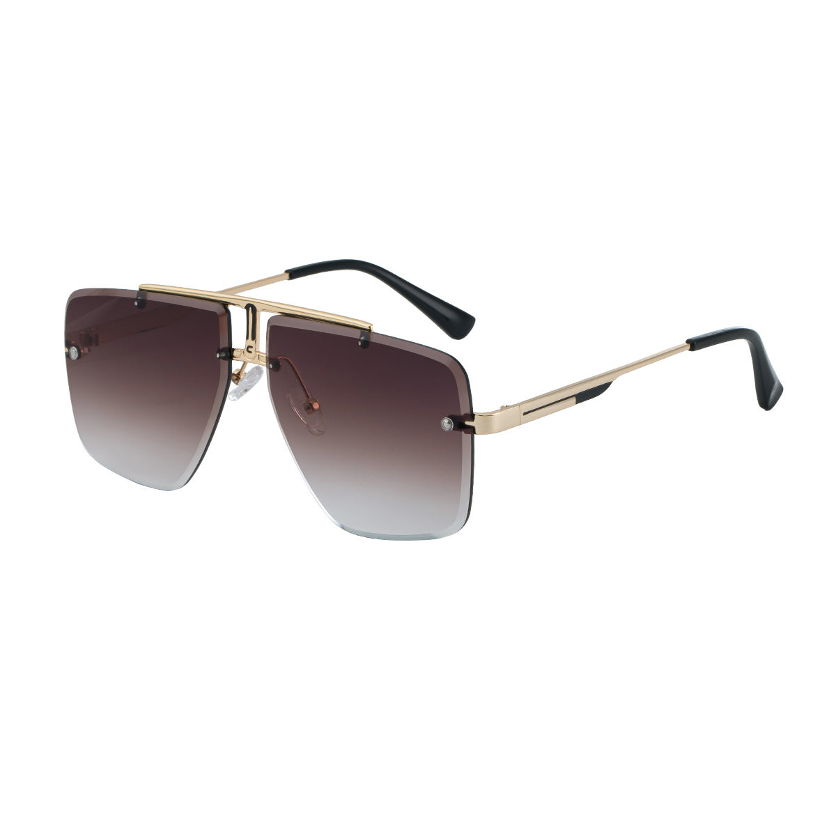 Lunettes de soleil sans cadre Homme haut de gamme européenne et américaine