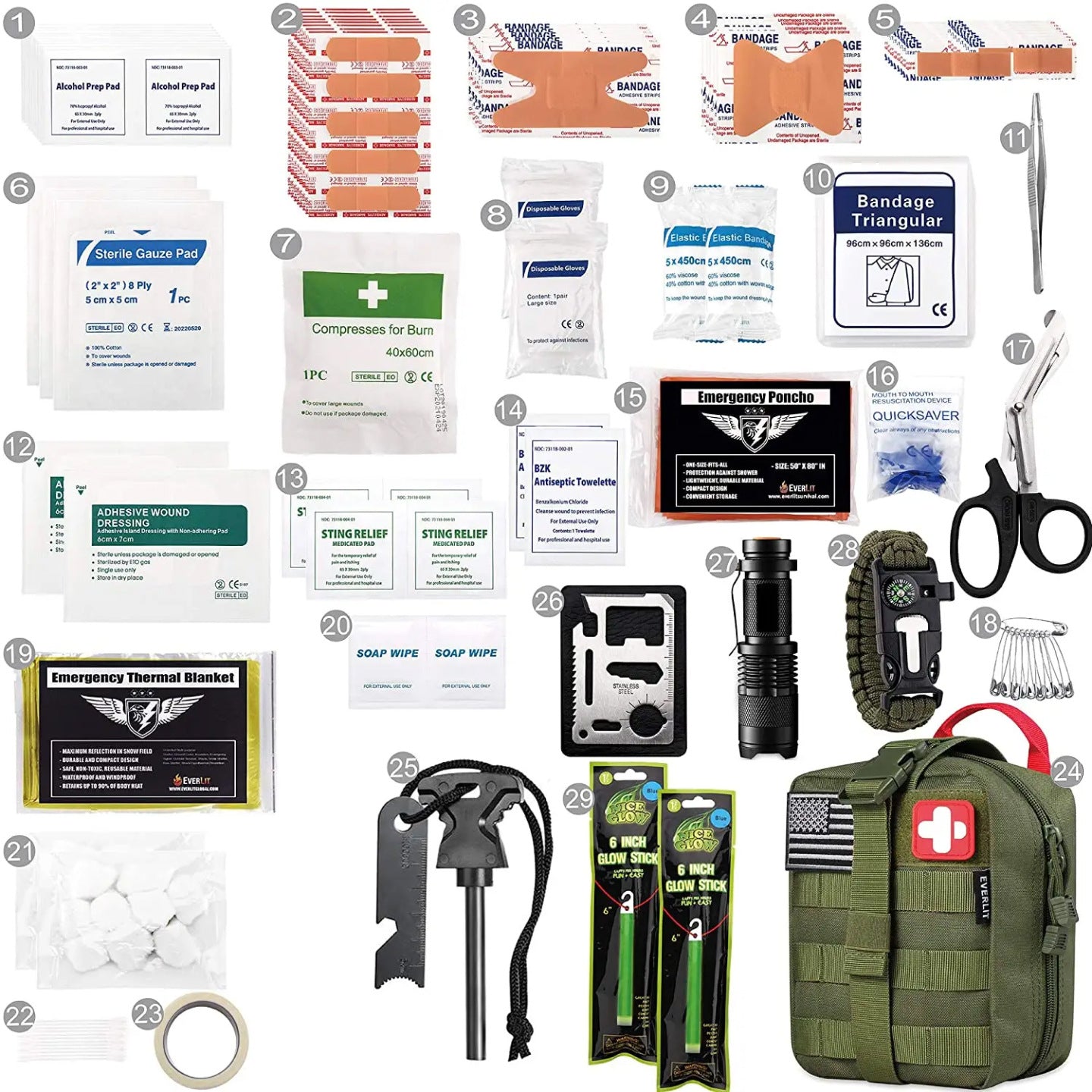 Kit d'outils de survie des engins de camping
