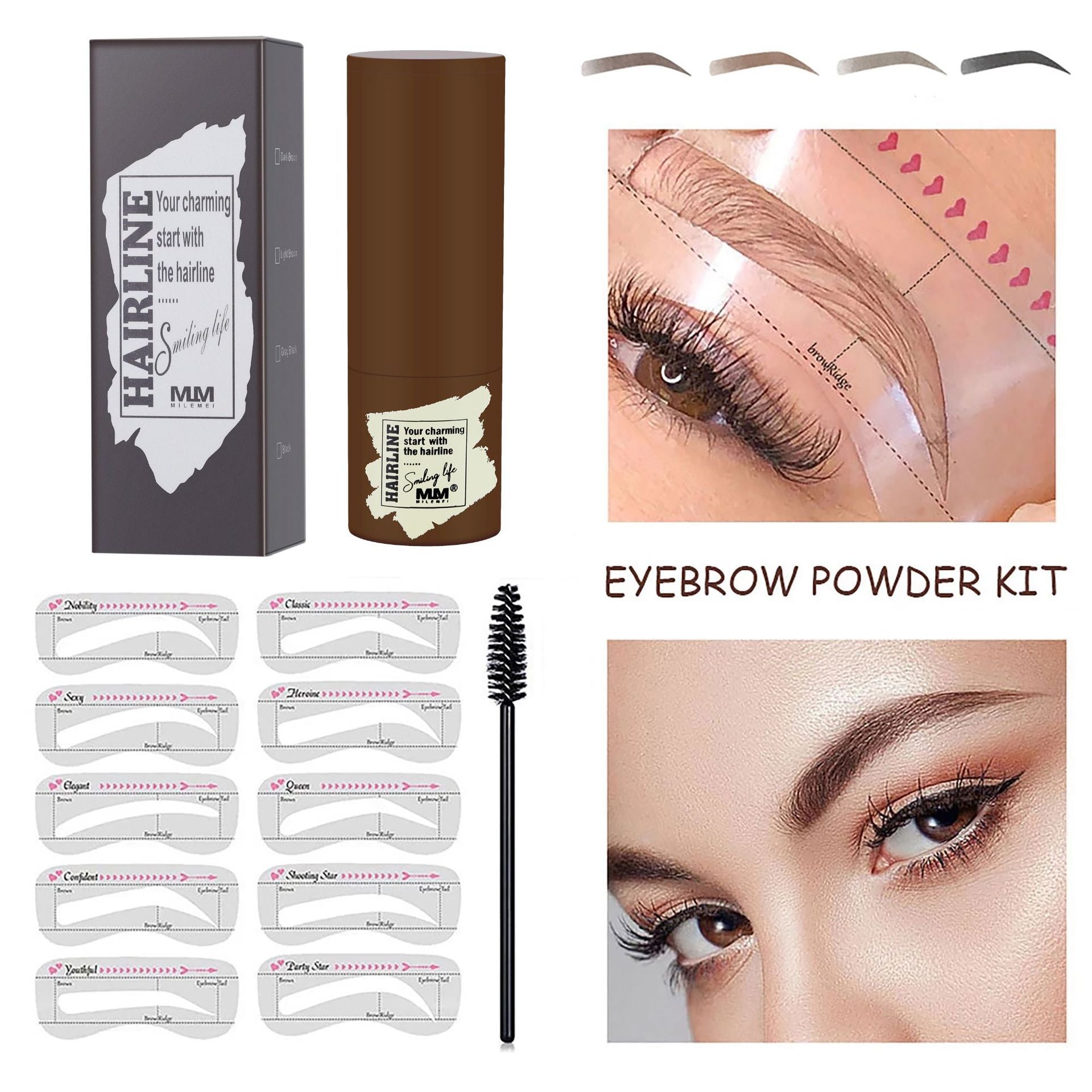 Kit de façonnage des sourcils à un pas