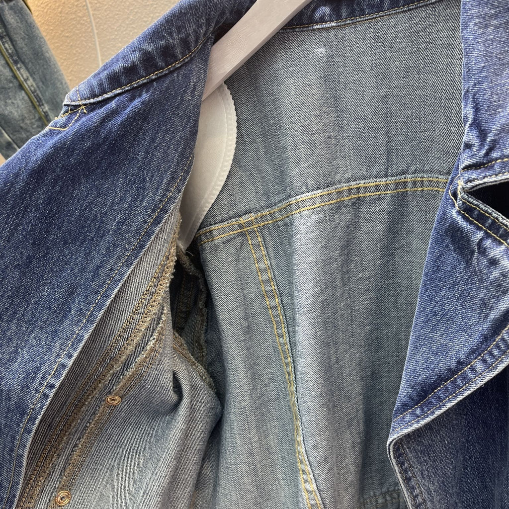 Popular Street Cool Button Denim Coat Style coréen Loose Et Idle Fan Car Top
