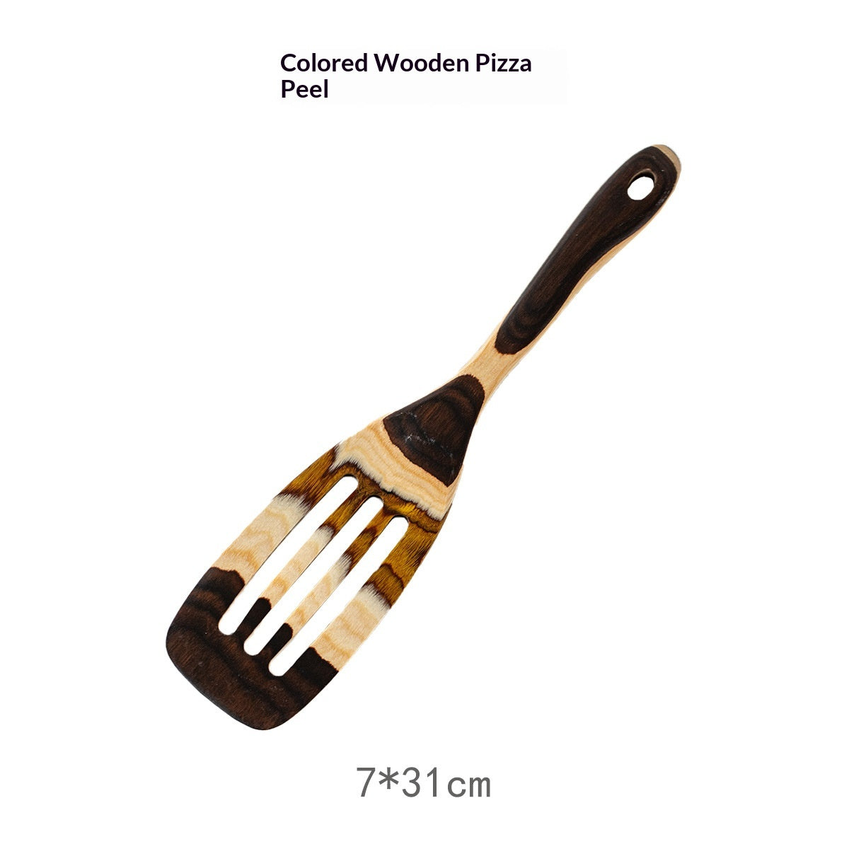 Ustensiles de cuisine en bois de couleur graduée