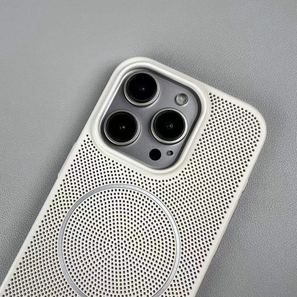 Respirant et dissipant la chaleur mince bague boîtier de téléphone magnétique
