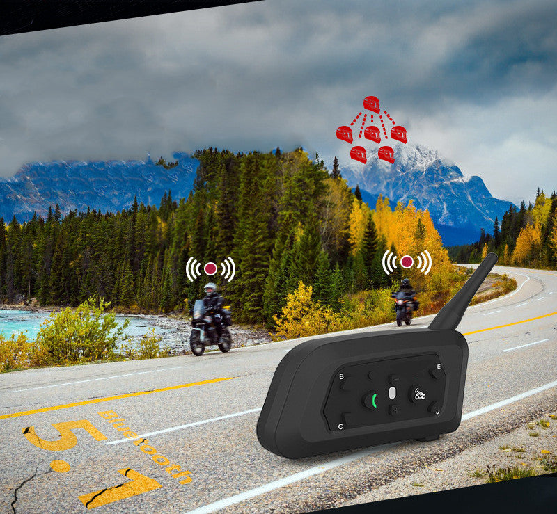 800m Tous les cinq casques de moto Bluetooth Intercom V6pro One Pack