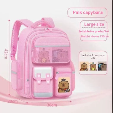 Sac à dos Capybara pour les élèves de l'école primaire Sac à dos de l'école légère