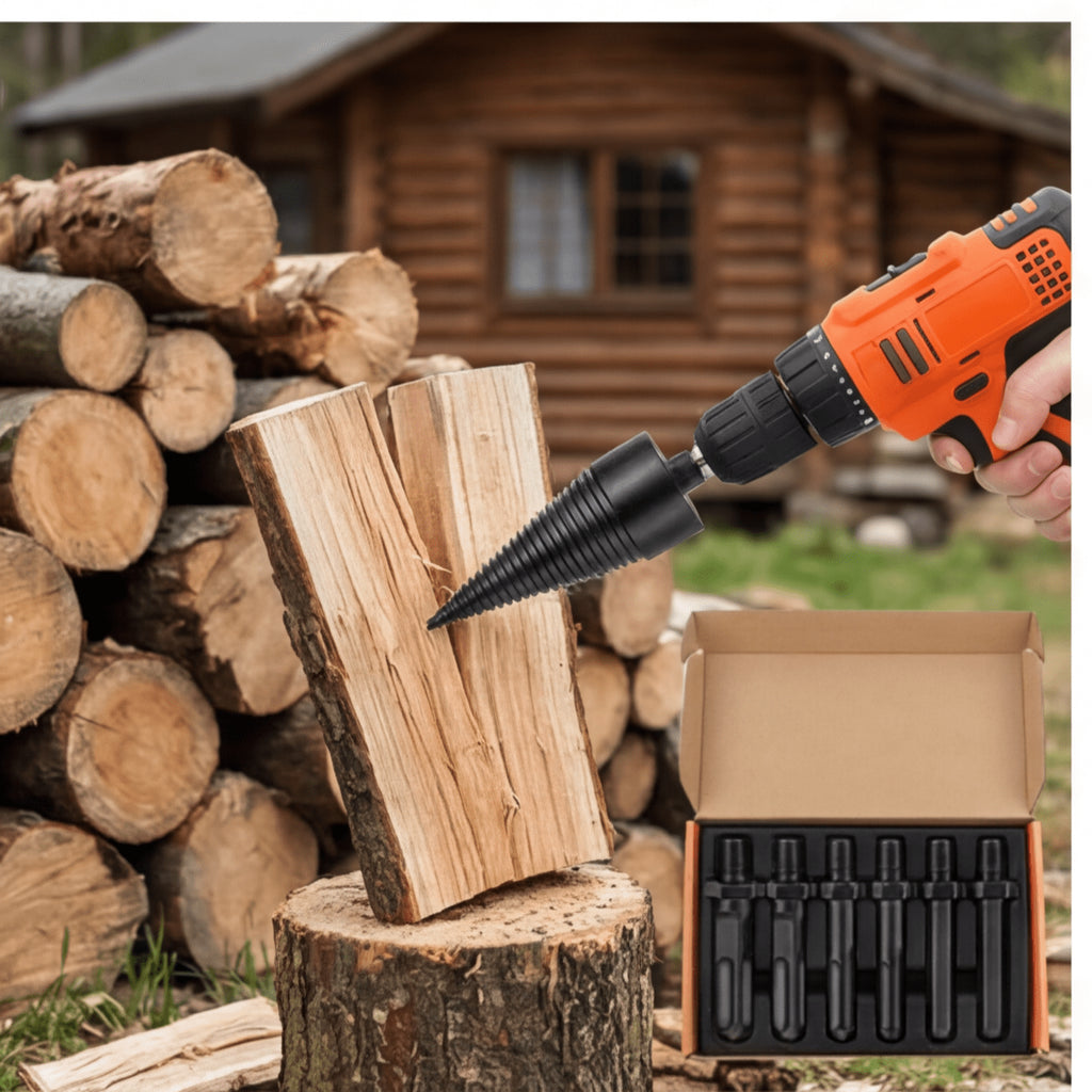 Set of 6 Wood Drill Bits in Storage Box