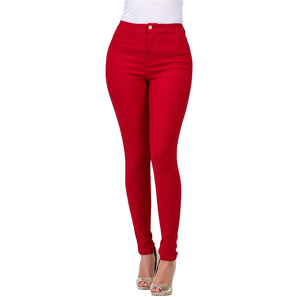 Pantalon en denim multicolore pour un look raffiné