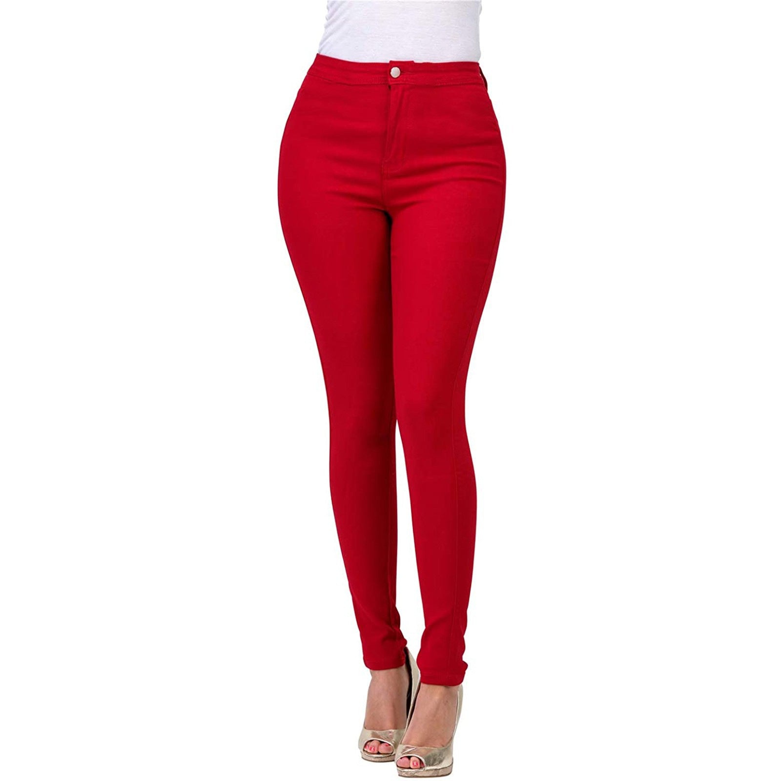Pantalon en denim multicolore pour un look raffiné