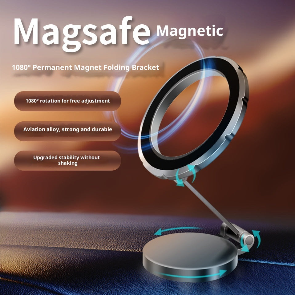 Support magnétique de voiture en alliage Bracket de navigation collapsible