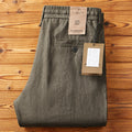 Pantalons à cordons élastiques en lin pour hommes