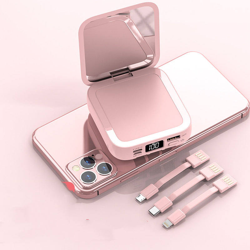 Beauty Mirror Power Bank est livré avec câble Portable Mini