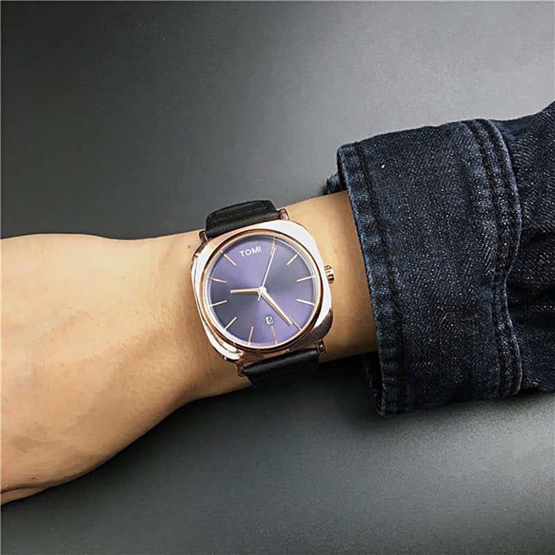 Calendrier carré Montre de mode pour hommes d'affaires