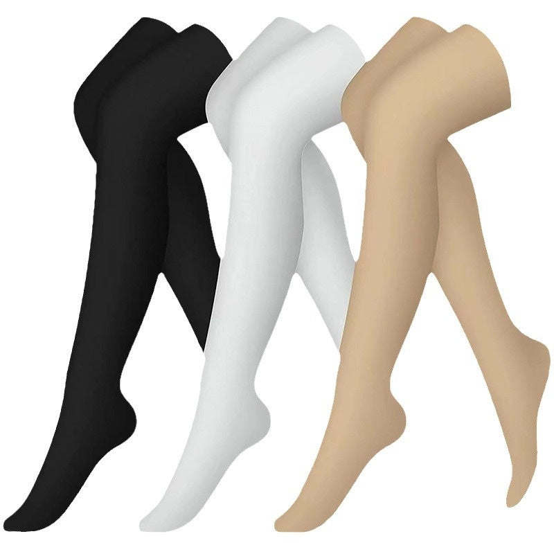 Longueur prolongée Chaussettes sur le genou Bas de compression athlétique Pied antidérapant haut G