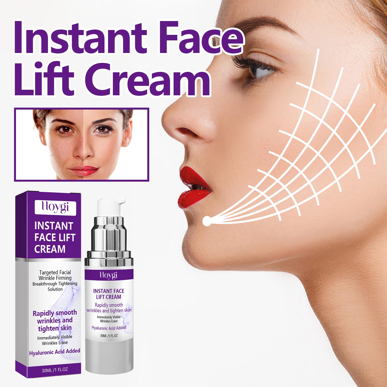 Soulevez et serrez la crème faciale 30ml-boîte