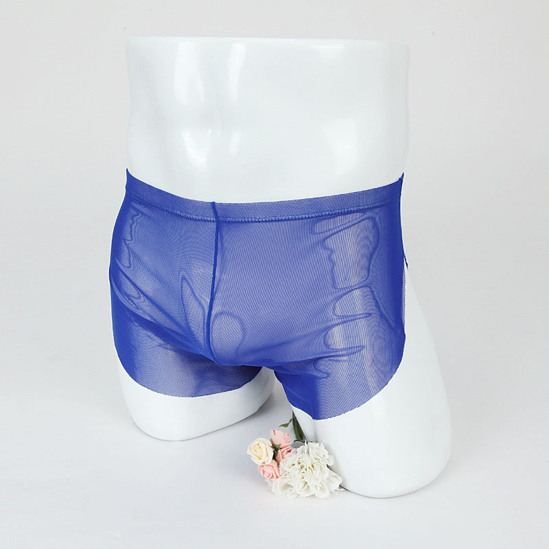 Boxer homme slips Sexy mince Mesh pantalons de sport