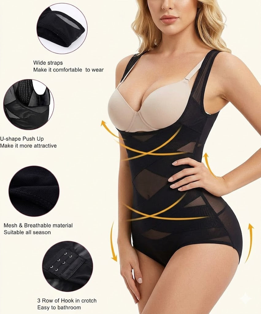 Formewear Combinaison pour femmes Tummy Control Butt Lifter Panty Hi-Waist Trainer Corps d'estomac