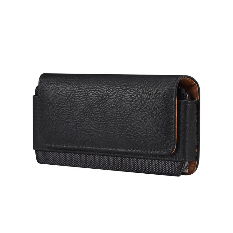 Buckle Waist suspendu sac de téléphone mobile en cuir ceinture horizontale