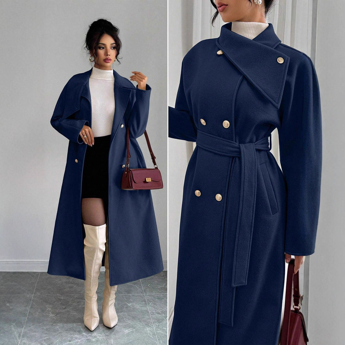 Elegant Autumn Winter Warm Wool Coat