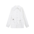 Deconstructing Epaule Pad Blanc Chemise Veste
