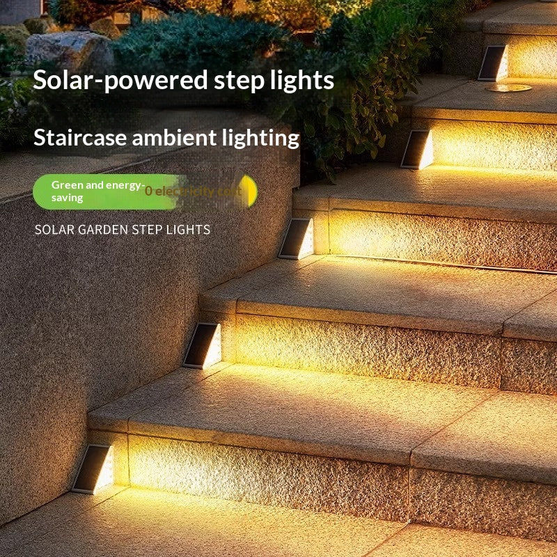 Lumières de marche à énergie solaire avec capteur de mouvement pour escaliers extérieurs