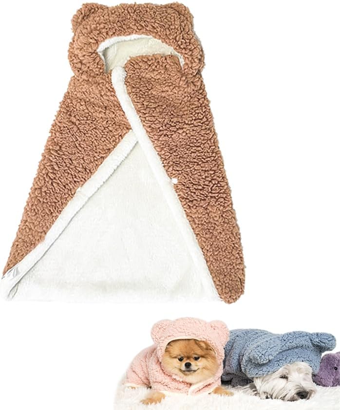 Teddy Bear Pet Cape Blanket avec Hood