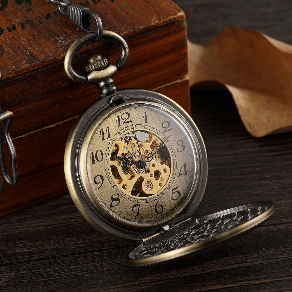 Montre de poche mécanique Grande Complication avec mouvement automatique et un Magnif ouvert
