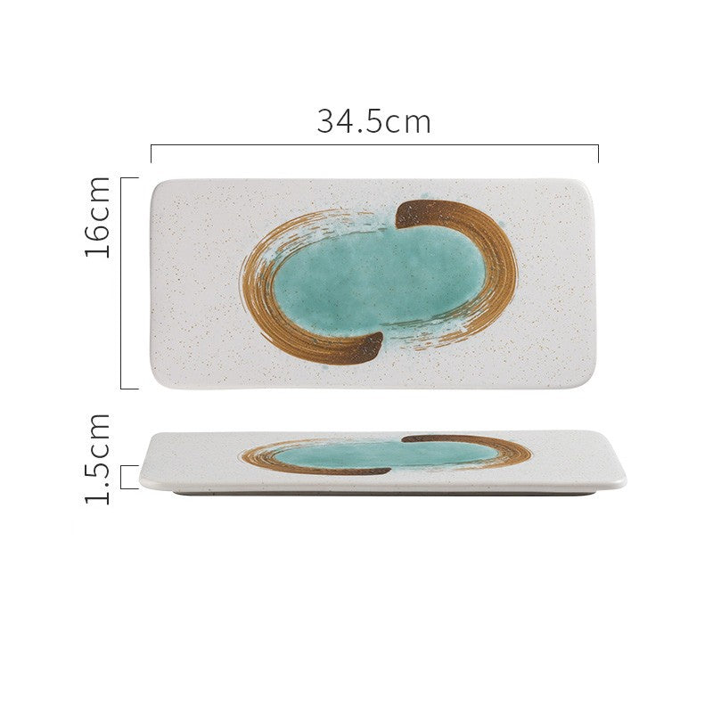 Céramique rectangulaire Sushi Platter japonais