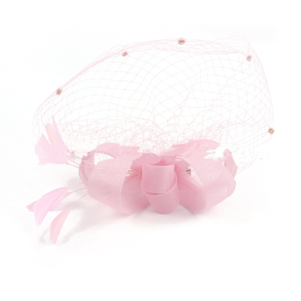 Mariée Veil Cheveux Bow Haut Chapeau Coiffure Fleur Couverture Face Mesh Head