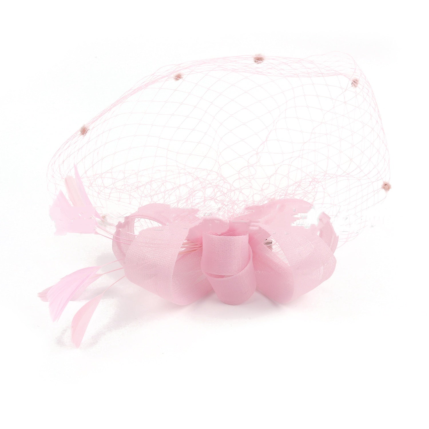 Mariée Veil Cheveux Bow Haut Chapeau Coiffure Fleur Couverture Face Mesh Head