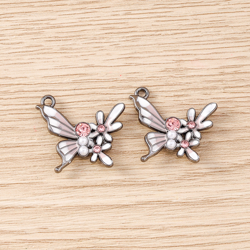 5 pièces par paquet Exquise Strass Flower Accessoires