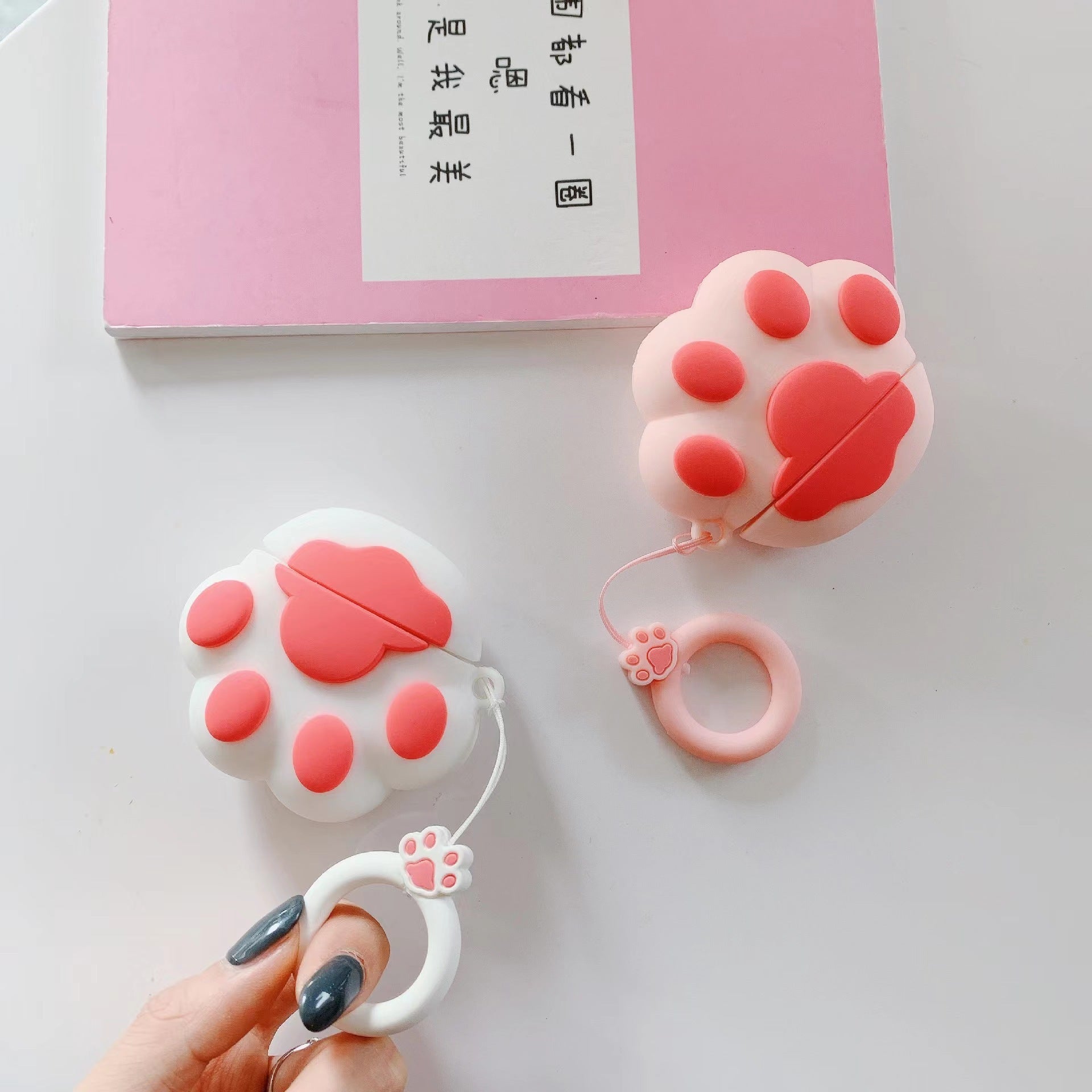 Casque de protection en silicone Paw de chat Mignon