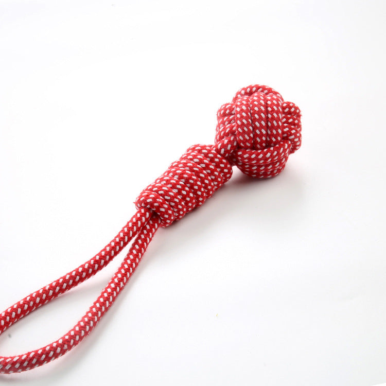 Pet Dog Coton Rope Joueur Tir Type Jouet de broyage