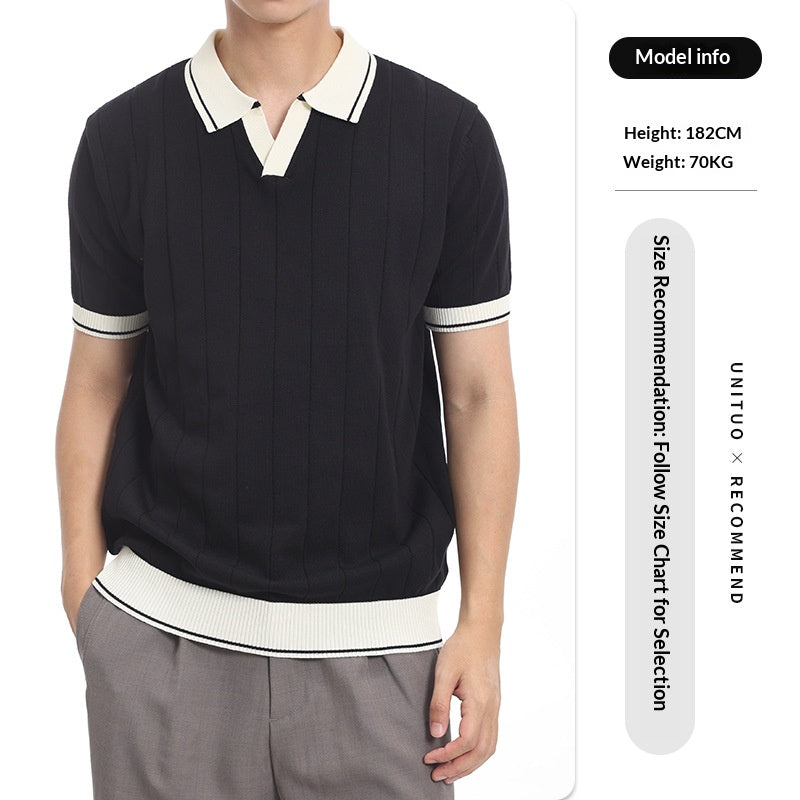 T-shirt casual V-Neck pour hommes T-shirt rapide Dry Paul