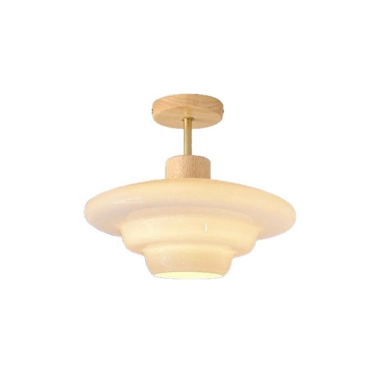 Nordic Modern Cream-toned Mid-century Minimalist Plafond Lumière