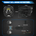 A-Pillar Spotlight Compatible avec les camions Ford Etc VTT Moto