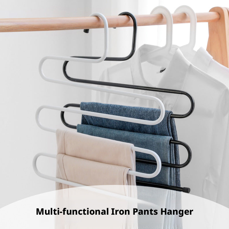 Pantalon en forme de S rack-Iron pantalon rack-White-1 pack
