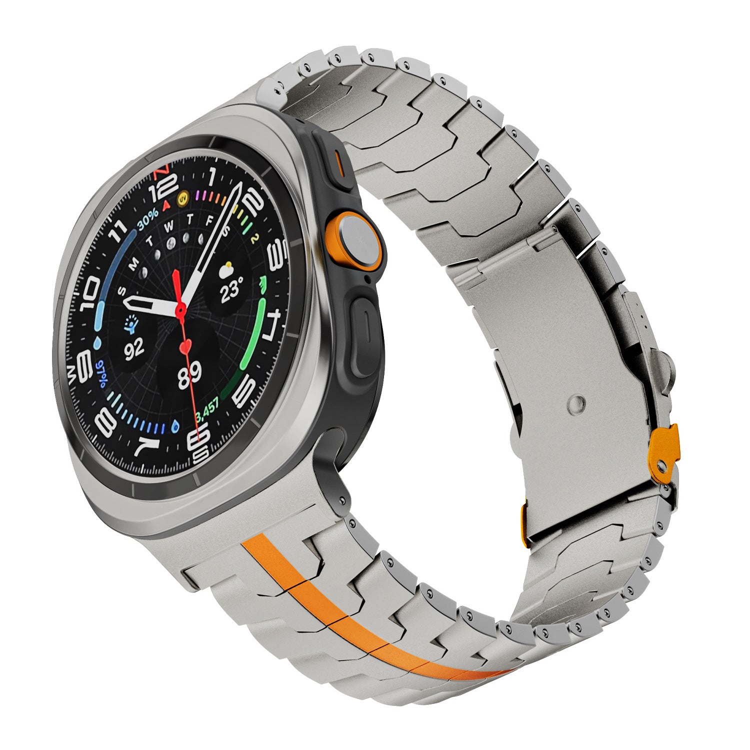 Simple Casual Pure Titanium Bracelet solide en métal