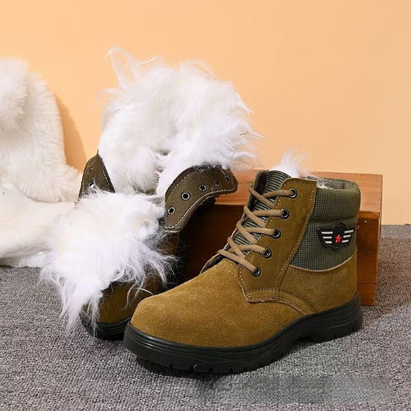 Hommes Bottes de coton thermique en peau de mouton