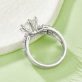 S925 Argent Sterling 3ct Anneau de Moissanite