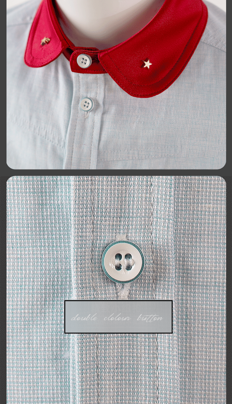 Garçons Printemps manches longues Chemise Enfants Uniforme scolaire Chemise formelle en coton 6-12Y